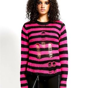 Tripp nyc pink rag stripe sweater!!!!!!!!